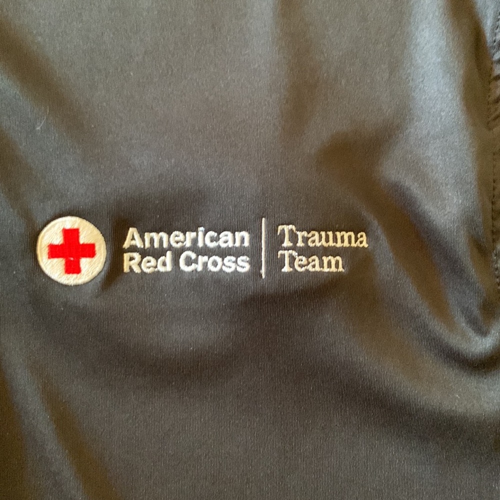 American Red Cross Trauma Team Cool/Dry Zip Front Shirt. Size Large. Brand New!